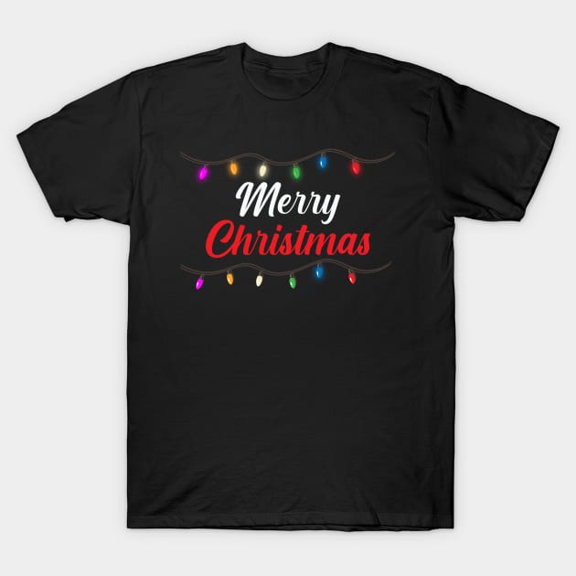 Merry Christmas Lights T-Shirt by amitsurti